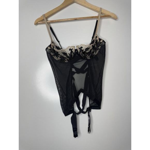 Victoria's Secret Other - Victorias Secret Vintage 2003 Strappy Bustier / Nightie Garter Lingerie 36B lace